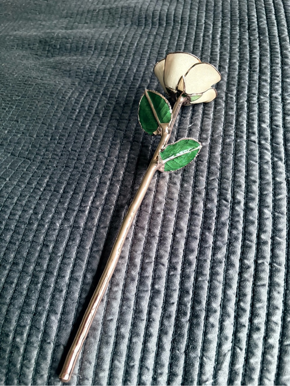 I Hate Steven Singer’s 24k Gold dipped Rose on stem with holder included